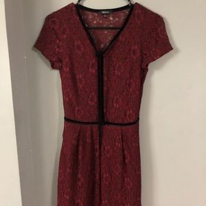 RW&CO red maroon dress XS